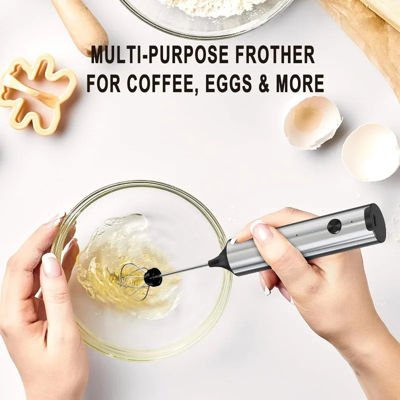 Rechargeable Electric Whisk USB Charging Mini Milk Foam Coffee Whisk Portable Whisk Blender Kitchen Cooking Blender view 2