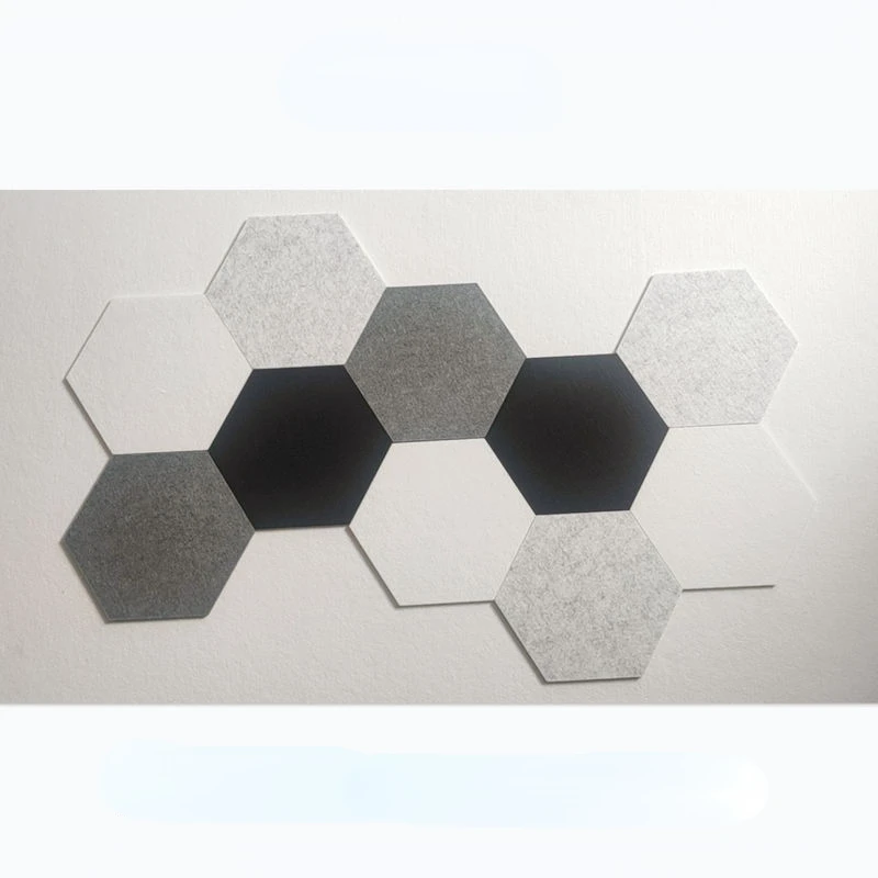 Imagem -05 - Modern Hexagonal Felt Wall Stickers Papéis de Parede Estéticos Fotos Placa de Arte Shool Escritório Quarto Home Decor Acessórios Decoração