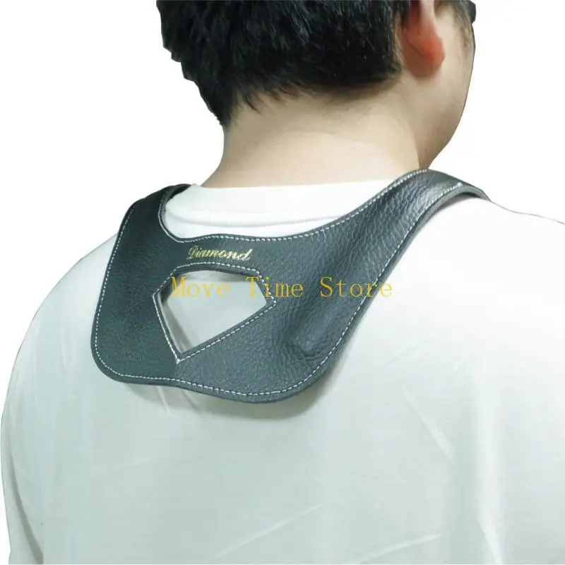 92ME Saxophone Neck Strap Slings PU Leather Padded Neck Strap for Regular Beginners