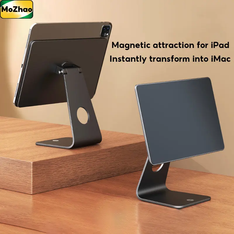 MoZhao Ipad Stand Suspension Magnetic Suction Support Desktop 360° Rotation 12.9inch 11inch Tablet Stand Ipad Pro Accessories