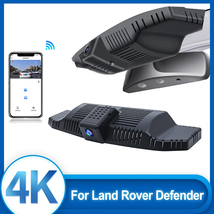 

4K Front And Rear Cam Wifi Dash Cam For Land Rover Defender 90 110 130 (L663) 2023 2022 2021 2020,Plug and Play Car DVR with APP