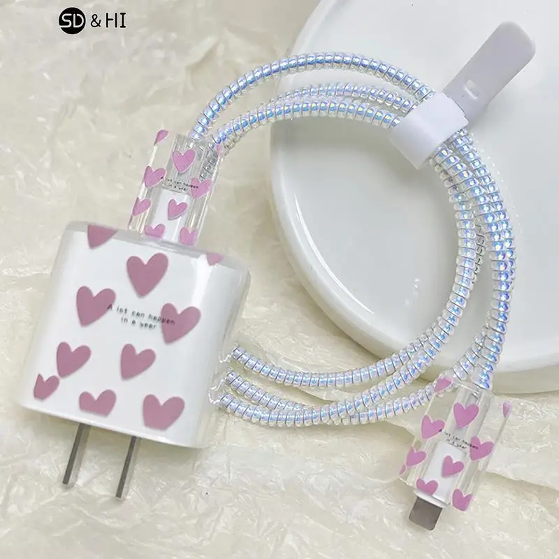 New USB Cable Protection US Original Charger Protector Cover Smiling Face Style Protective Data Line Spiral Winder