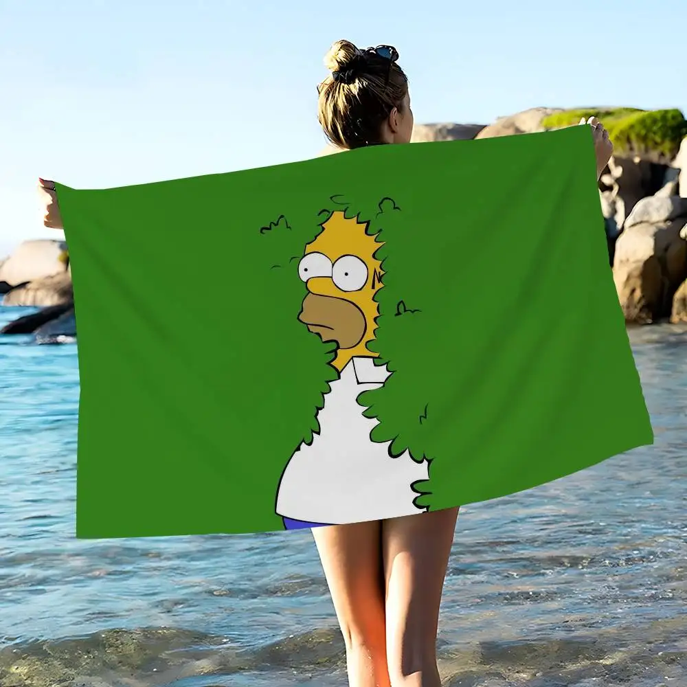 Cartoon cool The S-Simpsons Microfiber Blanket Quick Drying Beach Towels Oversized Printing Super Absorbent Pool Towel Blanket