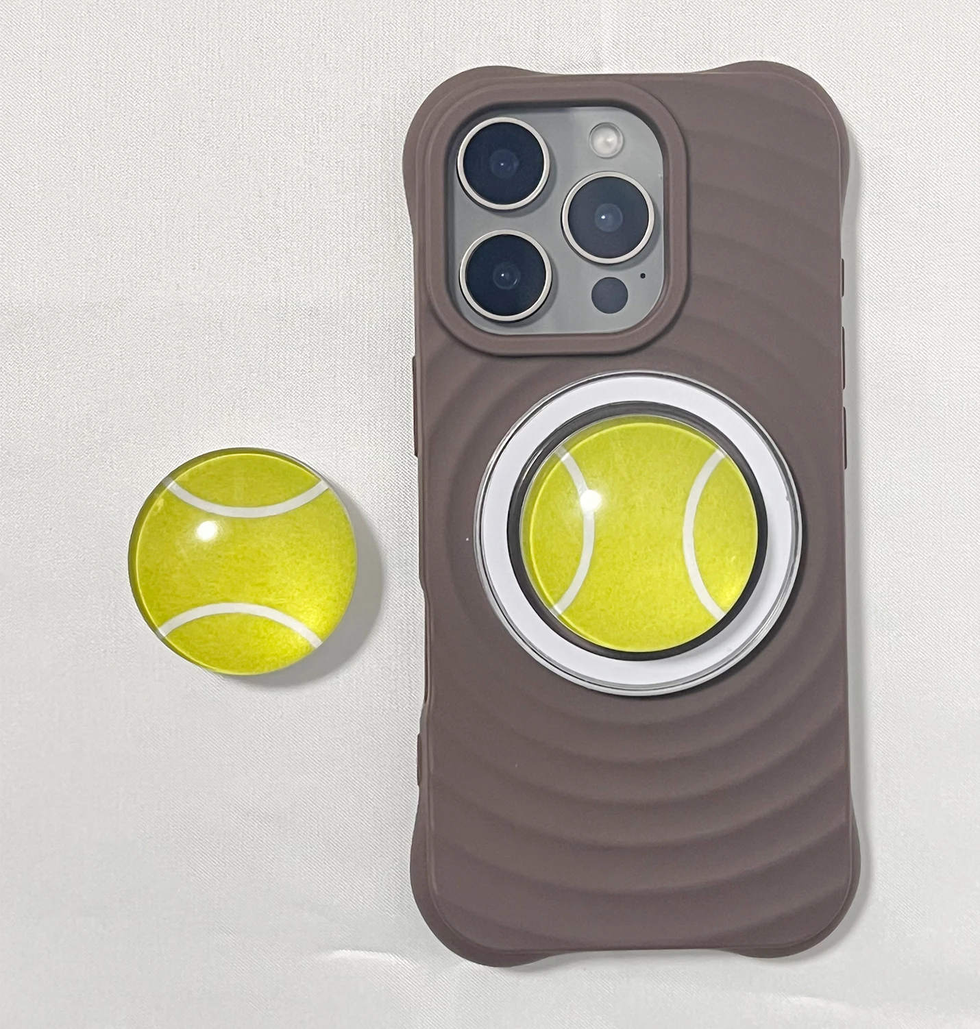 Korea 3D Kristallkugel Tennis Handyhalterung Handyhülle Ständer für magnetische Halterung für iPhone 17 Pro Max Griptok Grip Tok