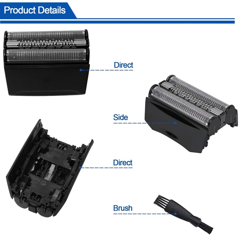 Cabeças de barbear elétricas para Braun, substituição para Braun 70B, 720S, 790CC, 760CC, 765C, 795CC, 9565, 9585, 7840S, preto, prata