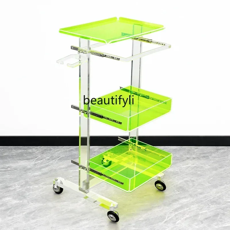 

12Barber Shop Hair Tools Stroller Hair Salon Barber Cabinet Storage Hot Dyeing Tool Car Locker