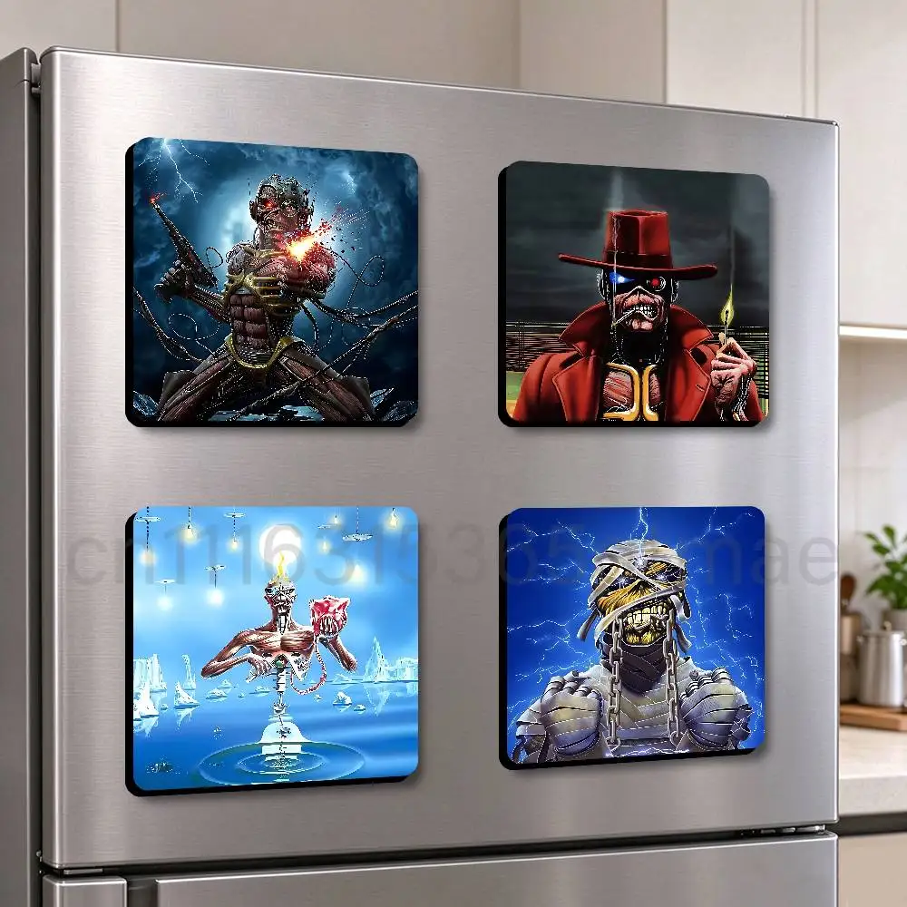 I-Iron M-Maiden Mascot Eddie Dimensions 75x75mm Best-Selling Strong Magnetic Fridge Magnets Adhesive to Metal Surfaces