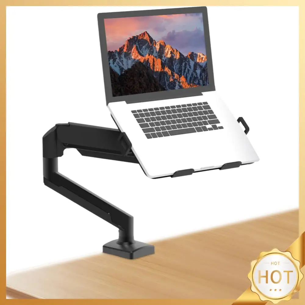 Laptop Mount Fully Adjustable Laptop Arm Mount Clamp-on Grommet Mounting Laptop Desk Mount for 1 Laptop Notebook Up To 17.3 Inch