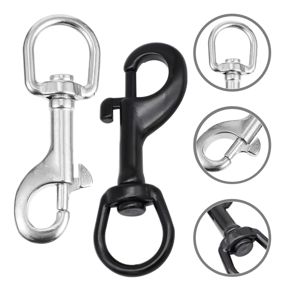

2pcs Stainless Steel Snap Hooks Heavy Duty For Pet Leash Dog Lanyard Backpack Rope Tie Down Eye Bolt Buckle Clip