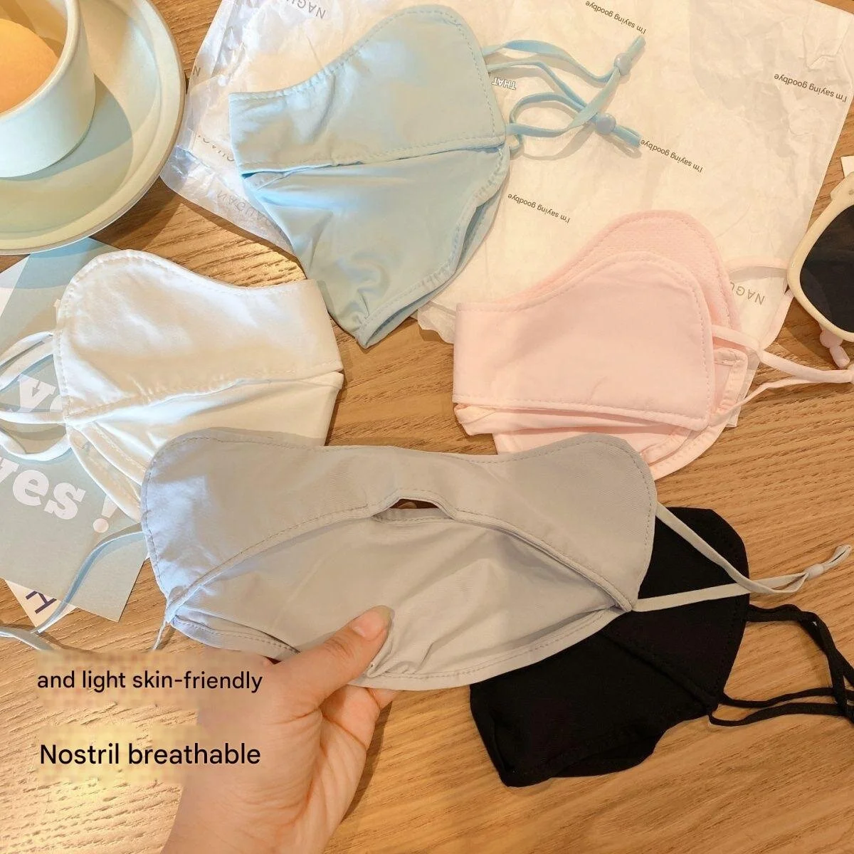 الرجال والنساء ظلة بارد الحرير الجليد الأزياء قناع الإناث المضادة للأشعة فوق البنفسجية تنفس حماية العين ركن قناع واقي من الشمس fo #2