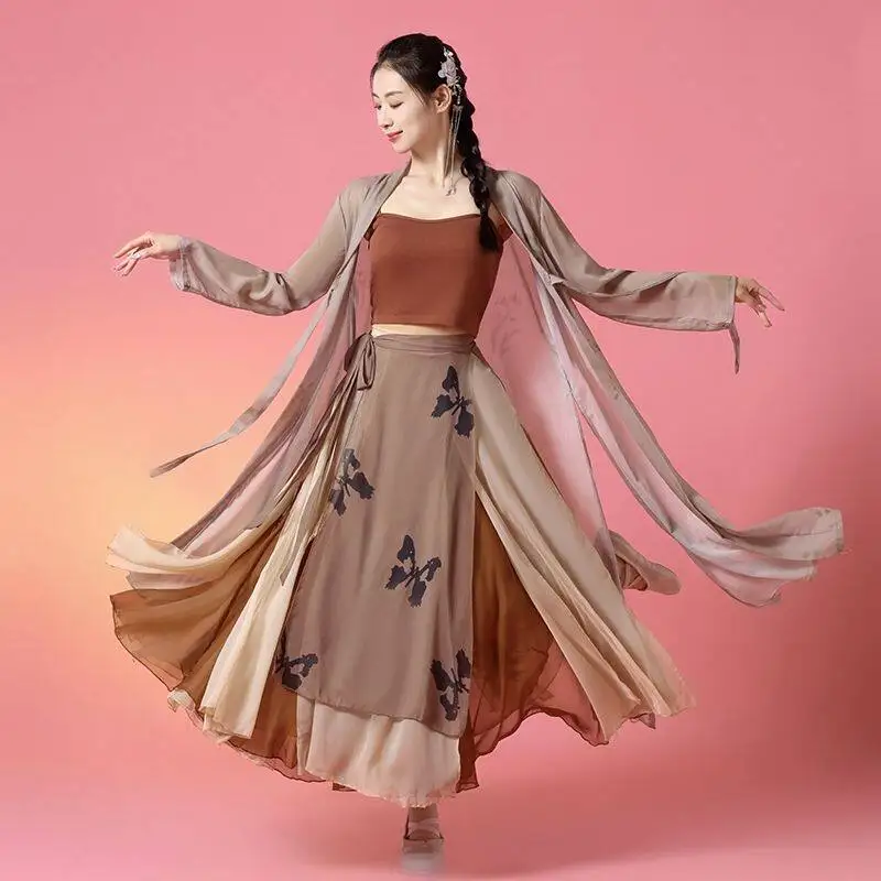 classical-dance-costume-set-long-skirt-han-tang-style-women's-ballet-outfit-professional-performance-gown-elegant-draping