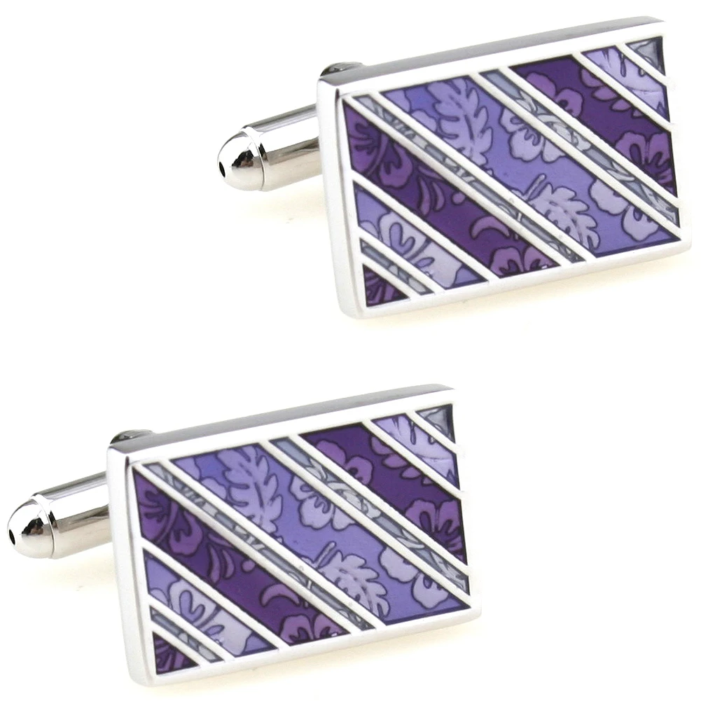 

4 Styles TZG Enamel Cufflinks Men Cuff Links Square Rectangle 1 Pair Shipping Factory