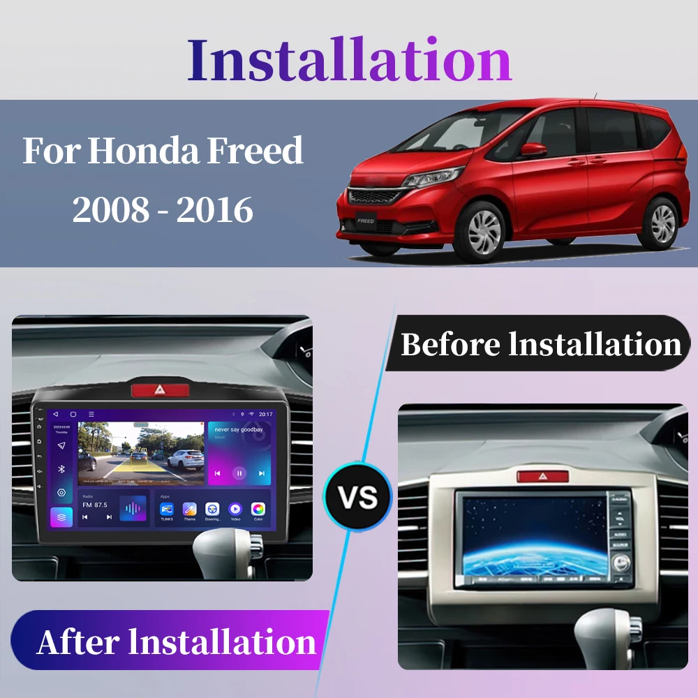 Android Car Radio For Honda Freed 1 Spike 2008 - 2016 Multimedia Video Player Navigation GPS Carplay Touch Screen Auto Stereo 8G