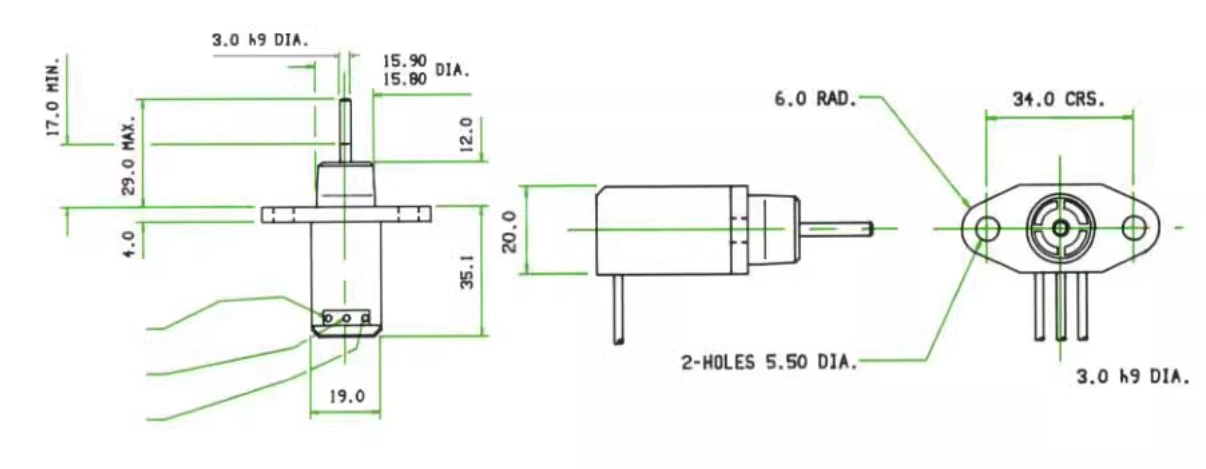 COLVERSN Potentiometer LM10/3M29 5KOM Potentiometer Electric Forklift Steering Direction Sensor