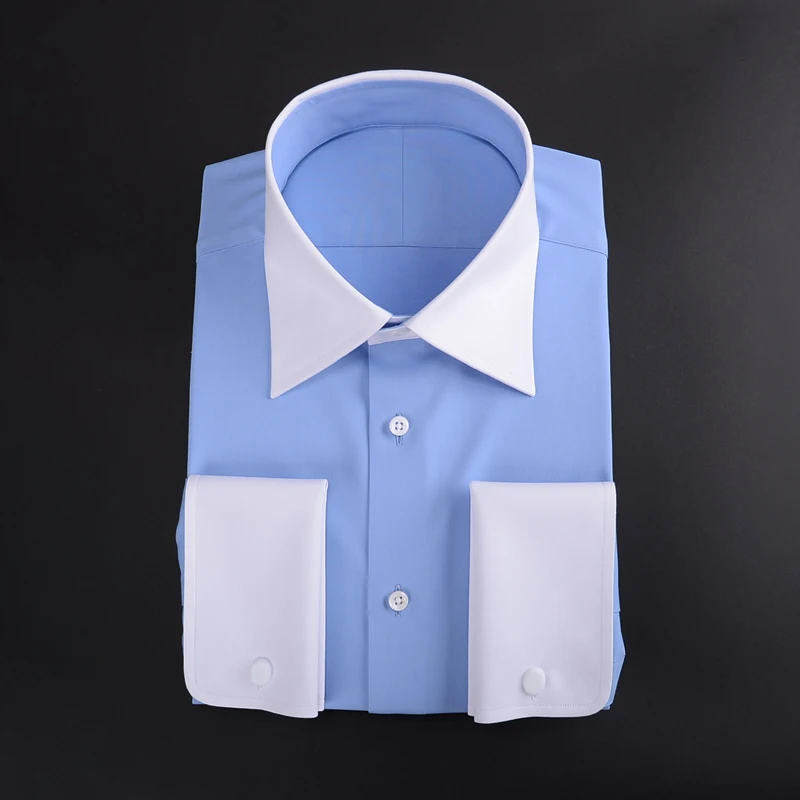 

Mens french shirt slim-fit waist work professional 2024 new fashion official formal men's shirt