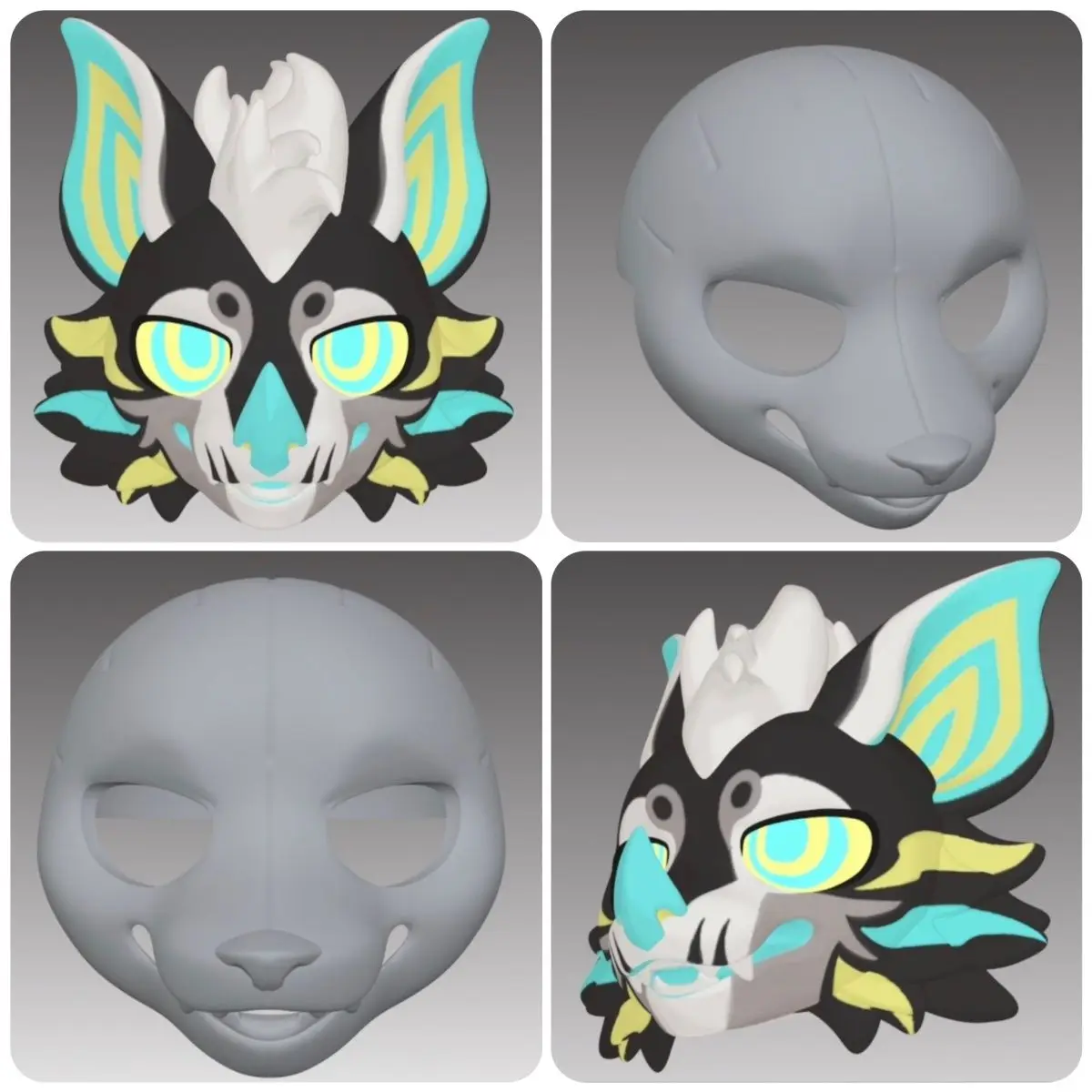 

3D Printing Realistic Style Kemono Fursuit Headbase Furry Cosplay Costumes Accessories cosplayKigurumi Base Mask