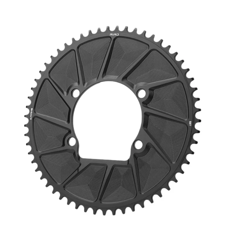 

46T-58T Road Folding Bike Semi-Closed Chainring, 4.4mm Thick CNC Machined for 110BCD Crankset - Road/City/Commuter Cycling