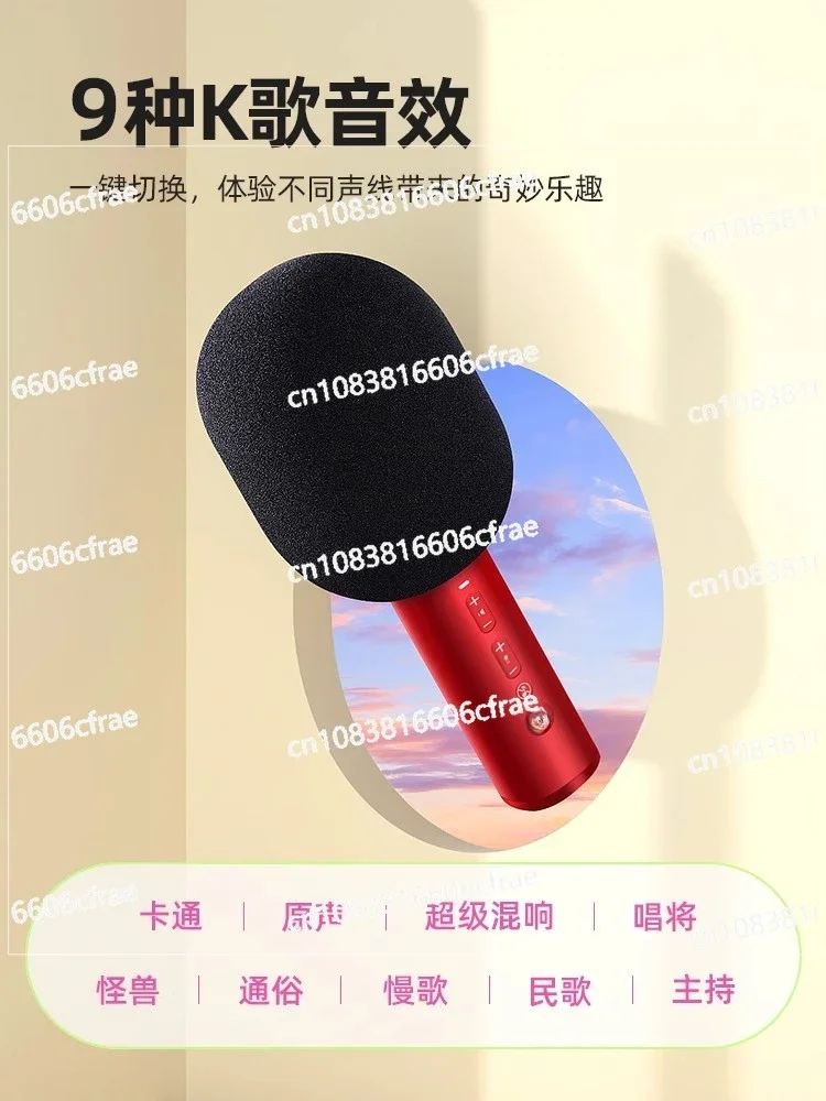 Microphone Stereo Integrated Microphone C20 Wireless Bluetooth Live Broadcast Karaoke Children's Family Singing