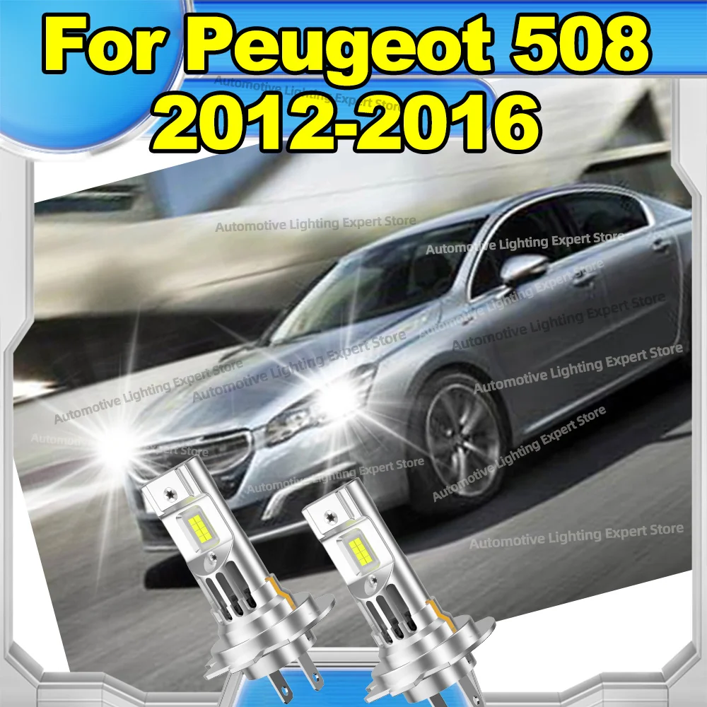

2 шт., 30000 лм, светодиодная лампа для фар Canbus, 6000K, с вентилятором, для Peugeot 508 2012, 2013, 2014, 2015, 2016 гг.