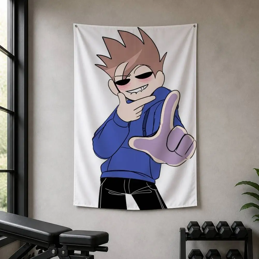 E-Eddsworld Tom Tord Decorative Wall Flag Banner for Home Garden Garage Indoor Outdoor Decor