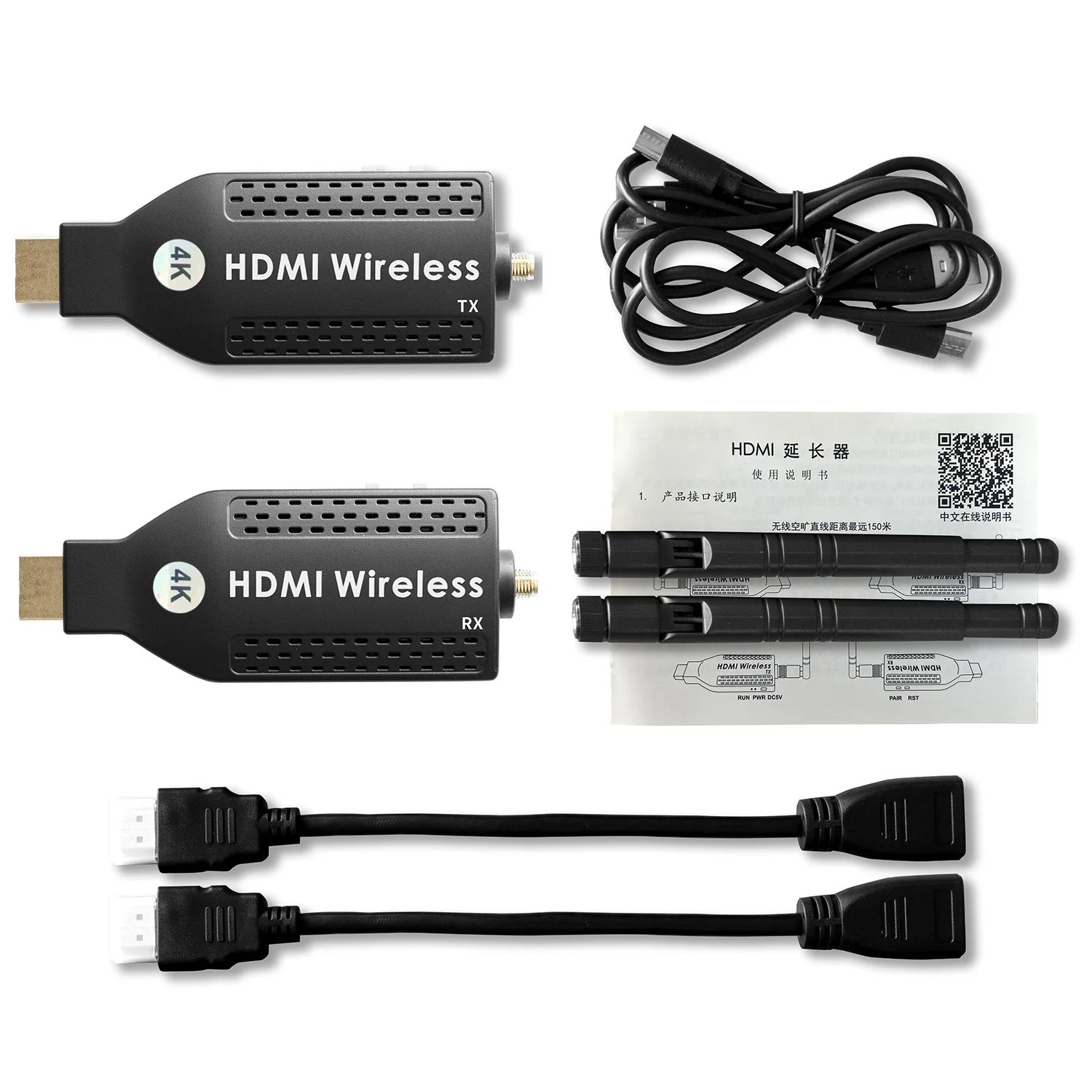 

Беспроводной видеопередатчик и приемник 4K Удлинитель HDMI 1080p 150M Адаптер дисплея Поделиться Камера DVD Ноутбук ПК к ТВ-проектору