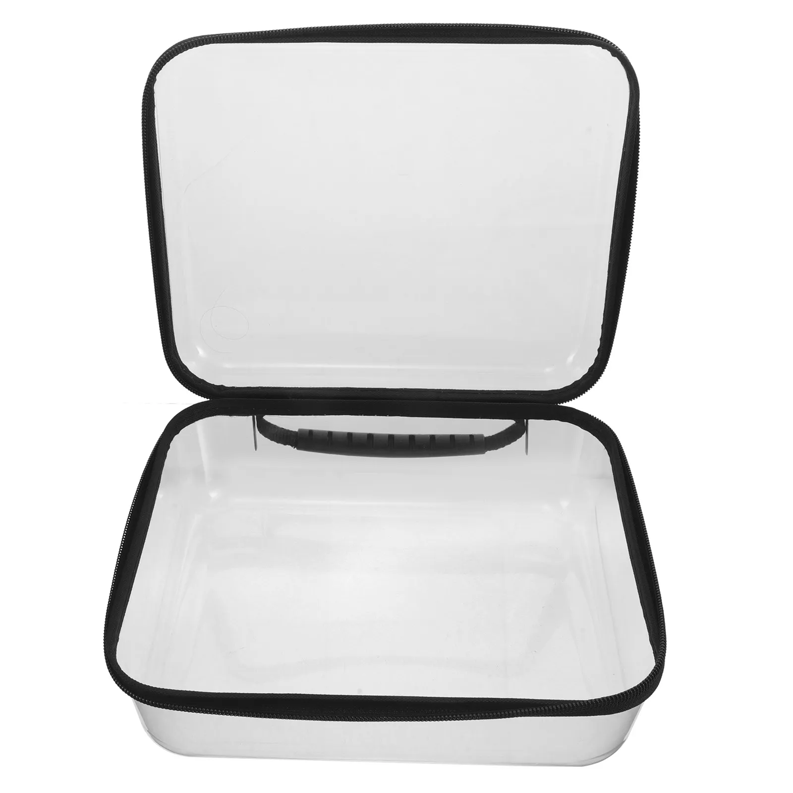 Clear Hard Shell Zipper Case Large Capacity Waterproof Storage Organizer Pouch for Travel Toiletries Makeup Snacks Diapers Crush