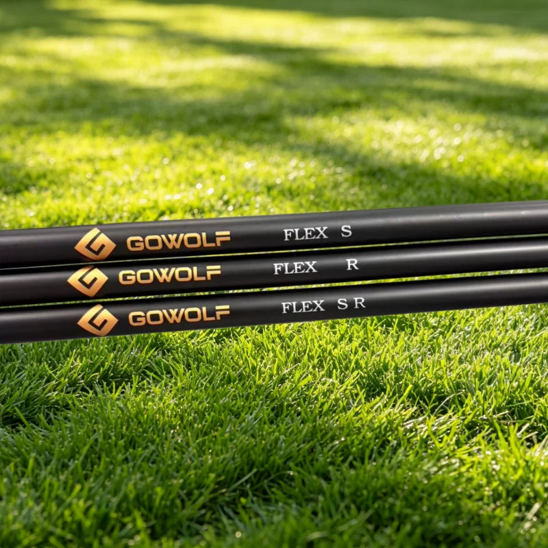 Graphite carbon fiber golf club shaft, suitable for use with compatible driver heads; R or S flex