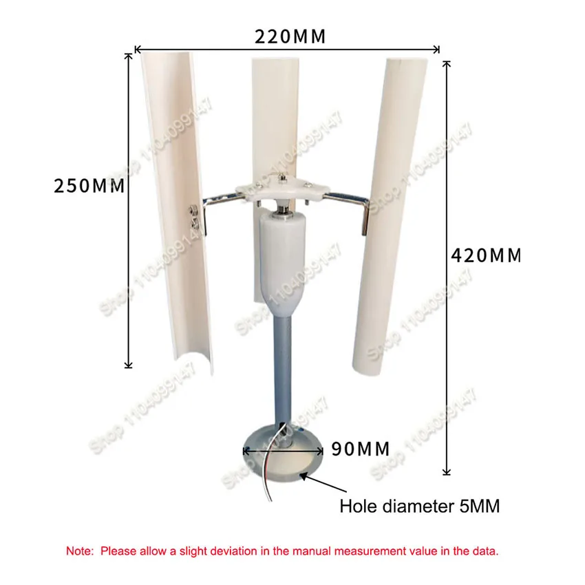 

Турбина с постоянным магнитом, модель ветра, трехфазная ветряная мельница, игрушка, ночник, изготовление DIY дисплея, вертикальная ось 20 Вт, 12 В