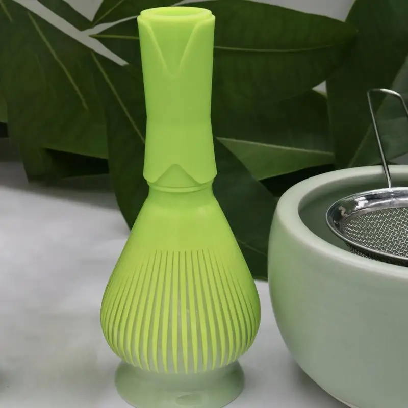 Batidor Matcha Chasen, herramientas de cepillo para té verde Matcha en polvo, batidor de polvo reutilizable con soporte para batidor, aparatos para ceremonia del té