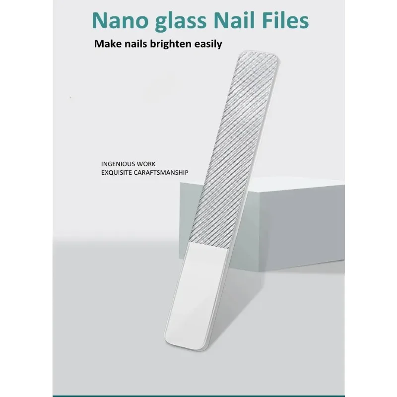Nano-glas nagelvijlen Professioneel polijsten Manicure Art Tool Wasbaar Maak nagels fleuren gemakkelijk zoals nagellak