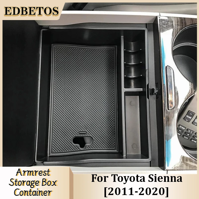 Car Armrest Storage Box Tray For Toyota Sienna XL30 2011 2012 2013 2014 2015 2016 2017 2018 2019 2020 Accessories