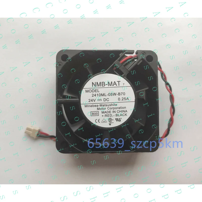 PP+ FOR NMB 2410ML-05W-B70 Fan 6CM 24V 0.25A  60*60*25mm  2-Pin CASE COOLING FAN