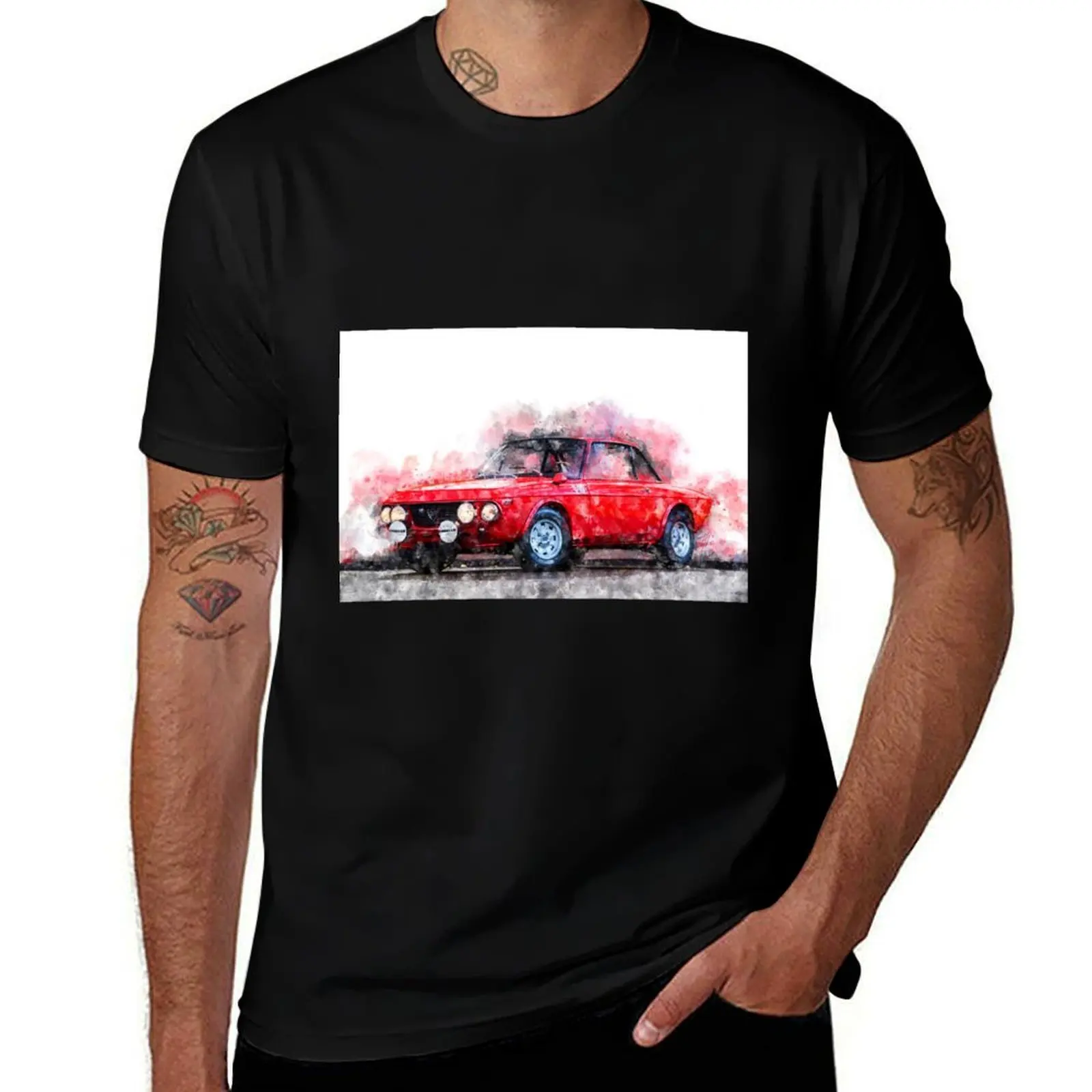 Lancia Fulvia HF T-Shirt Casual Basic Short Sleeve T-Shirt