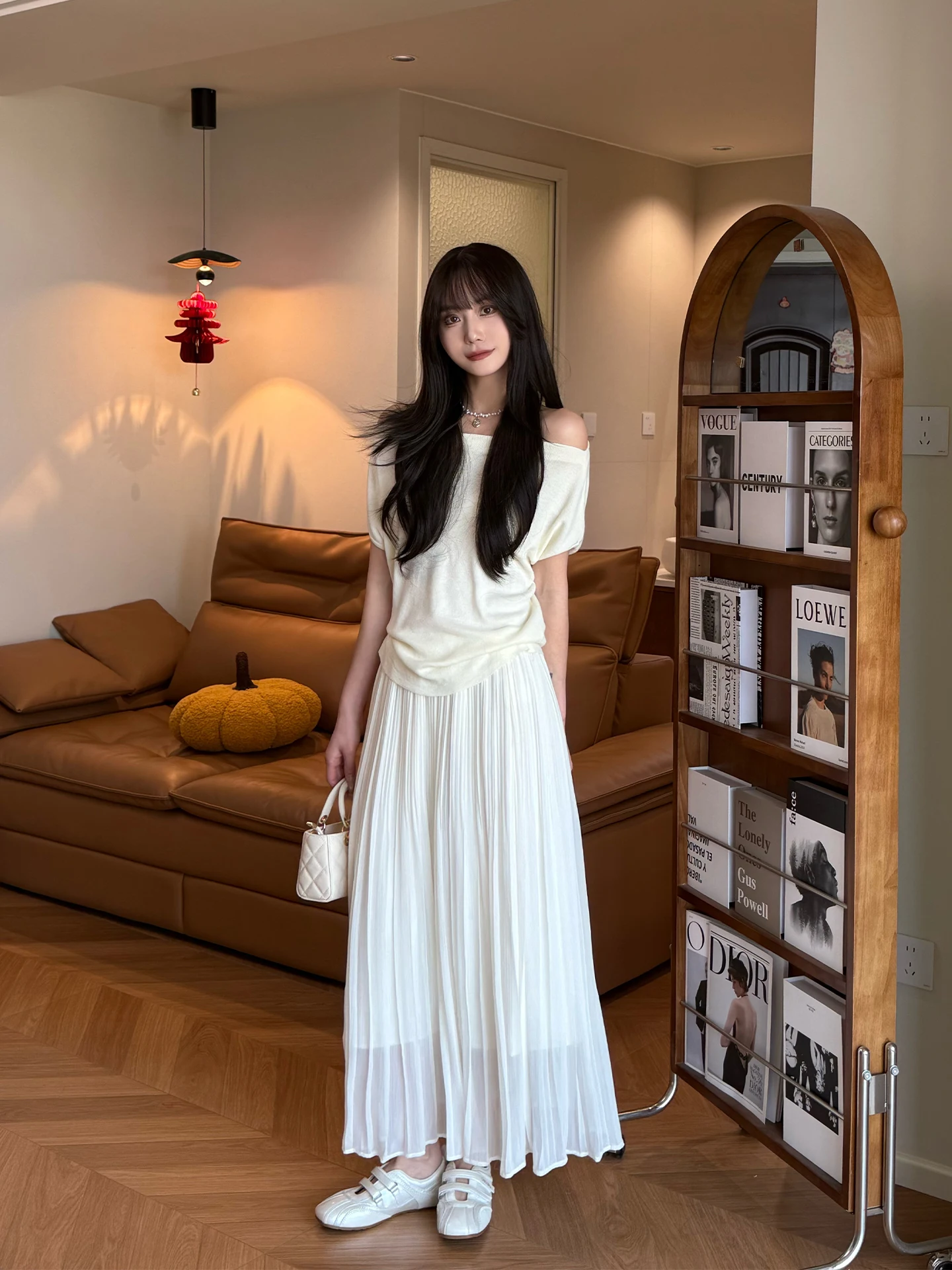 

Женская юбка миди А-силуэта с расклешенным подолом из шифона, повседневная, с высокой талией, из полиэфирного волокна, на молнии, весна-лето 2026