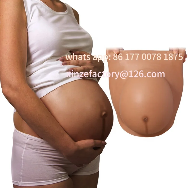 Customizable Wholesale Women Artificial Pregnant Bumps Silicone Fake Belly Model Pregnancy Stomach Light Weight for Mother
