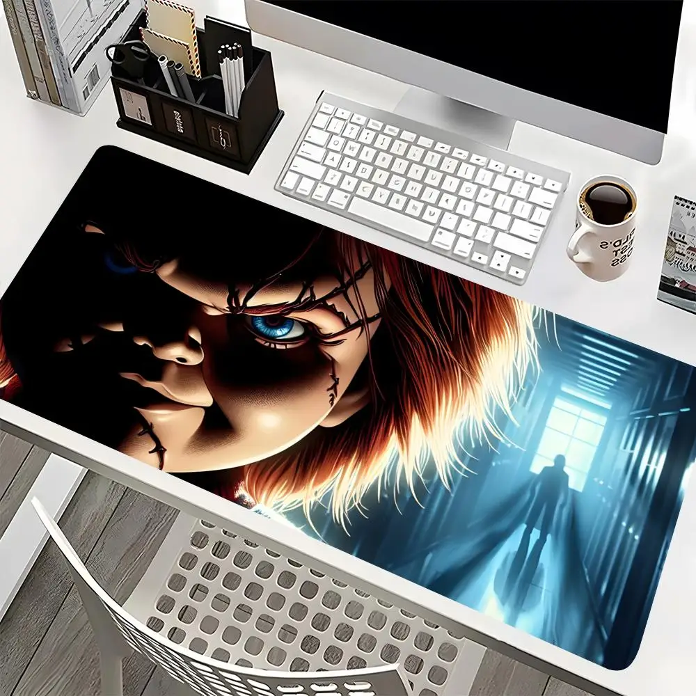 

Classic Chucky Horror Movie Mouse Pad Gaming Mousepad Abstract Large 800x400x2mm MouseMat Gamer XXL Mause Carpet PC Desk