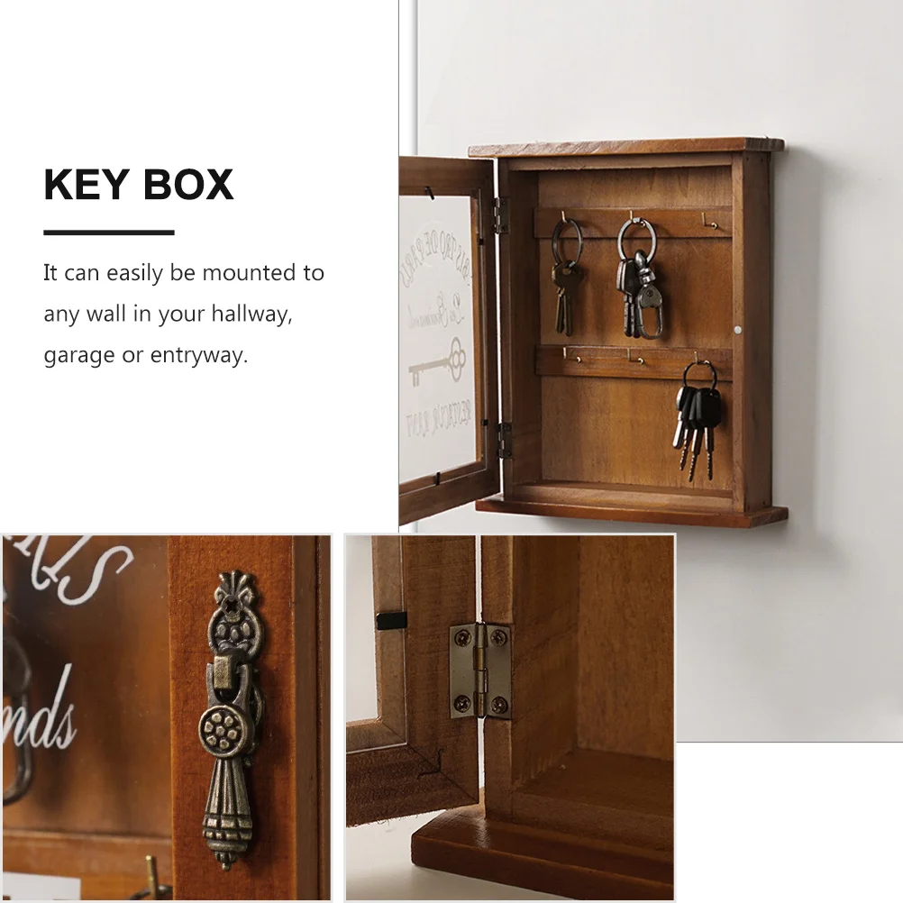 Key Storage Box Ring Filing Shelving Wall Holder Lockers Mounted Clothes Rack Hallway Home Entryway Case