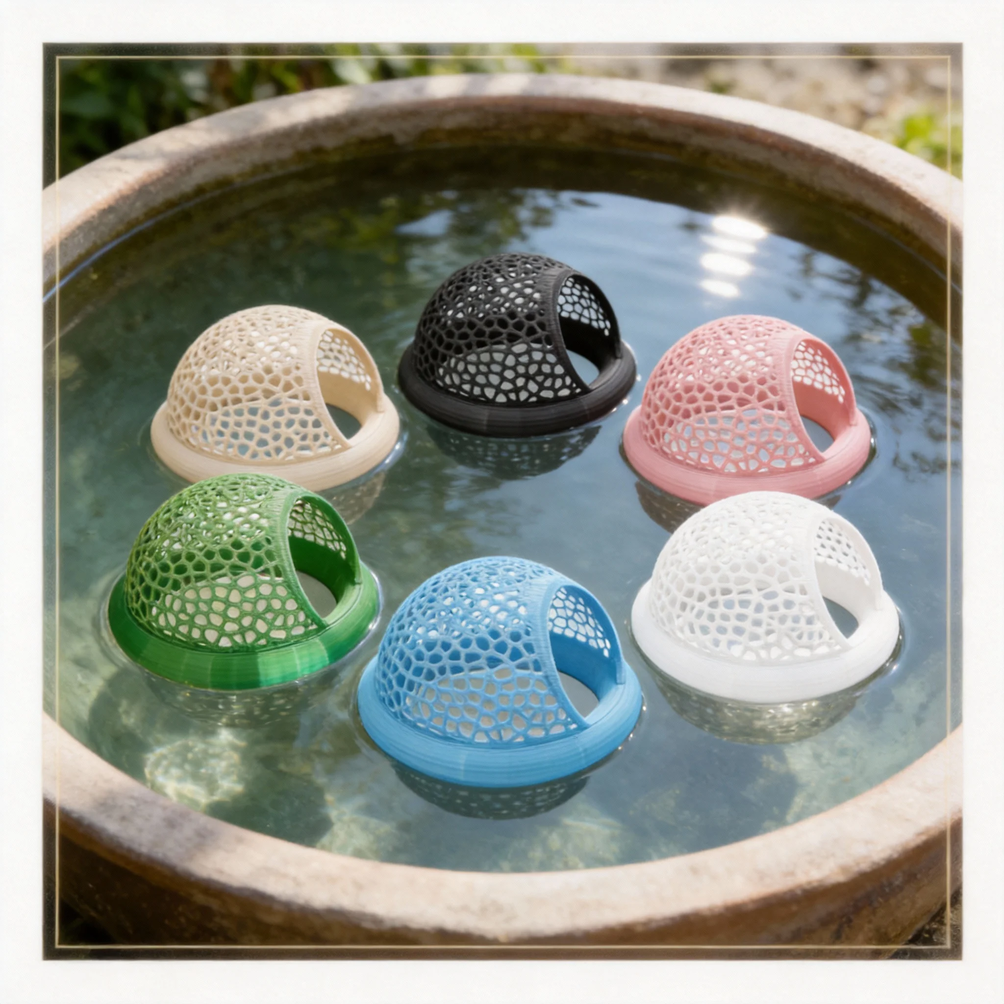 1/6PCS 3D Printed Betta Fish Decor Floating Betta Hide & Shr