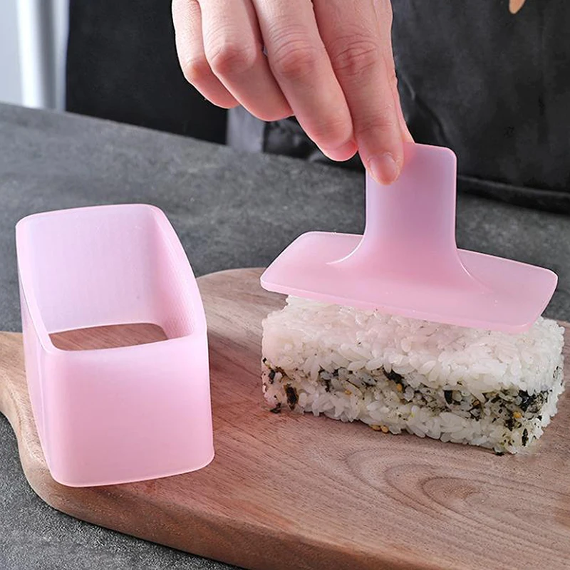 1 مجموعة لتقوم بها بنفسك صانع قوالب السوشي جديد الغذاء الصحافة غير عصا مستطيلة السوشي عدة أدوات يابانية المطبخ بينتو أونيجيري كرة الأرز مجموعة #3