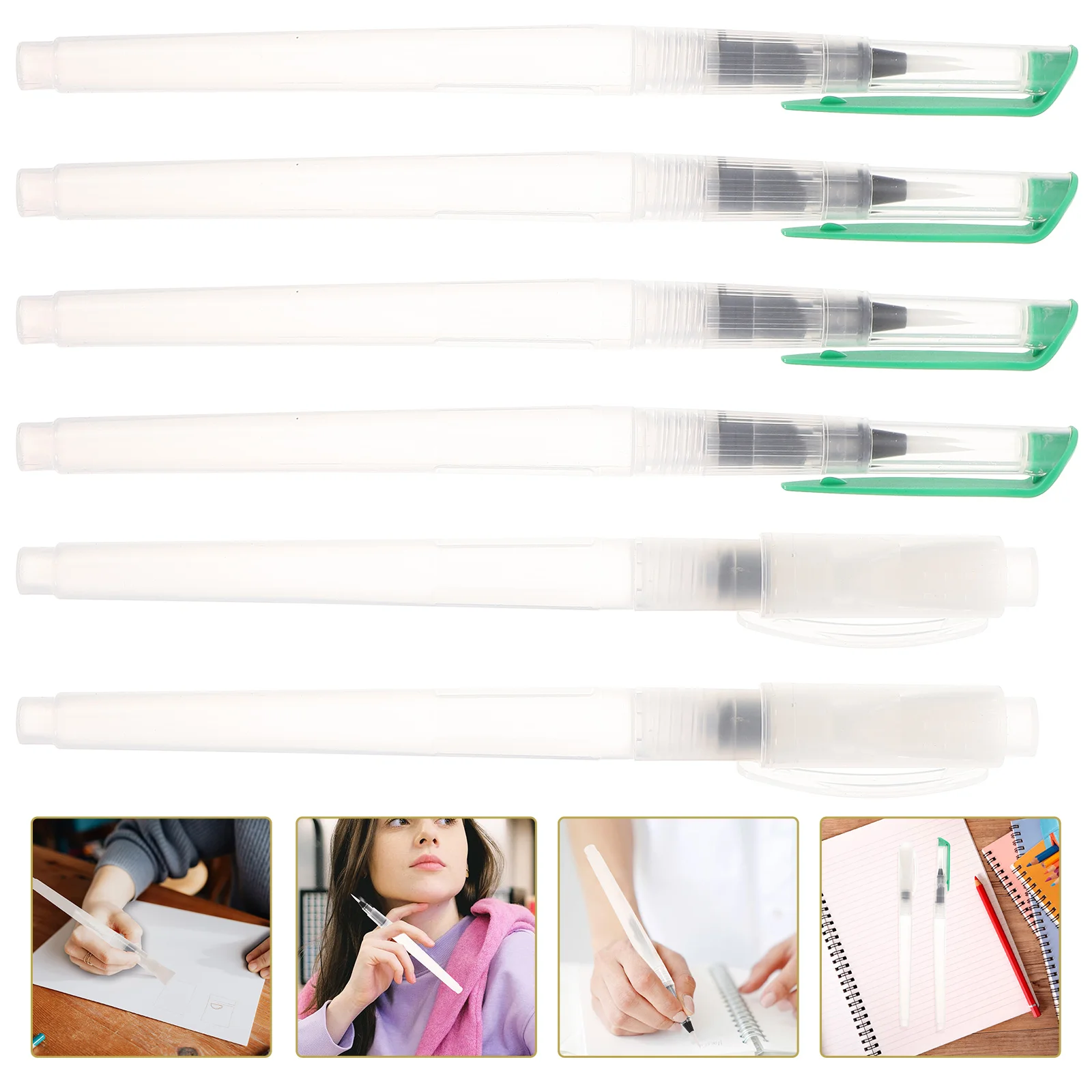 6 Pcs Watercolor Brush Painting Accessory Kids Pens Portable Coloring Tool Ink