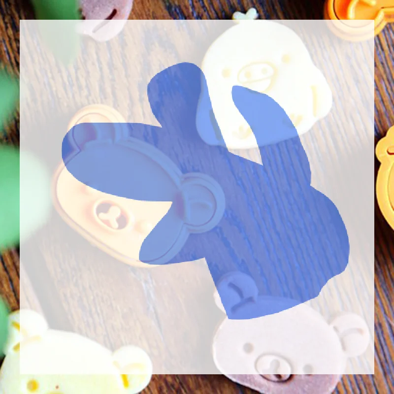 3Pcs/Set Cute Bear Sandwich Mold Bread Cake Biscuit Embossing Device Crust Cookie Cutter Baking Pastry Tools