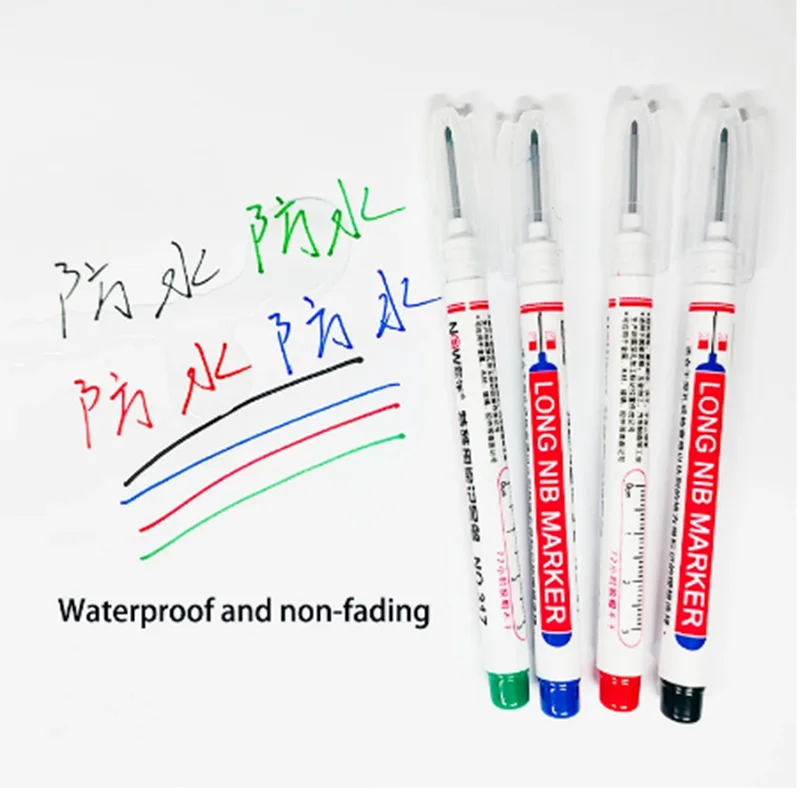 20mm Deep Hole Long Oily Pen Permanent Art Marker For Metal Perforating Waterproof Bathroom Woodworking Decoration Multi-Purpose