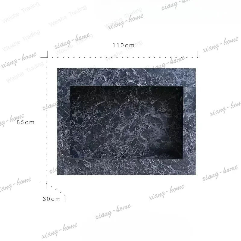 FG Simulated fire fireplace, solid wood decorative pattern, side cabinet, household living room wall cabinet integrated