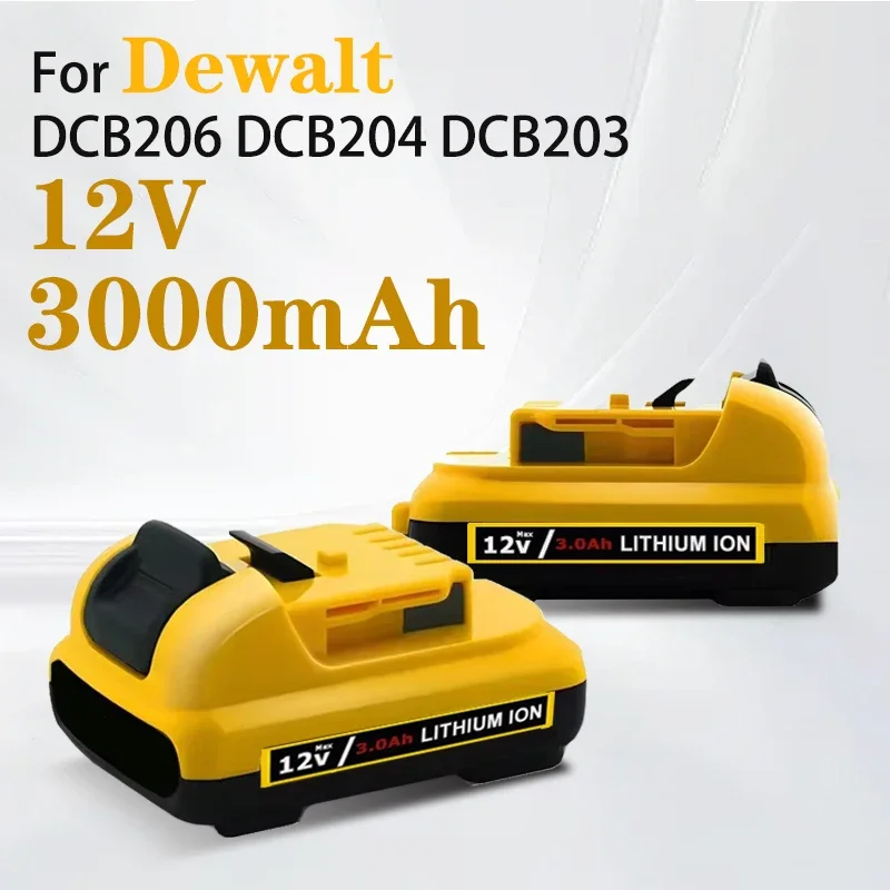 

1-3PACK 3000mAh 10.8V 12V MAX Lithium Ion Battery Replacement for DeWalt DCB120 DCB123 DCB122 DCB127 DCB124 DCB121