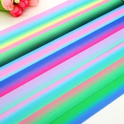 7/8''  gradient 21 color rainbow printed grosgrain ribbon headwear hair bow diy decoration wholesale OEM 22mm B1424