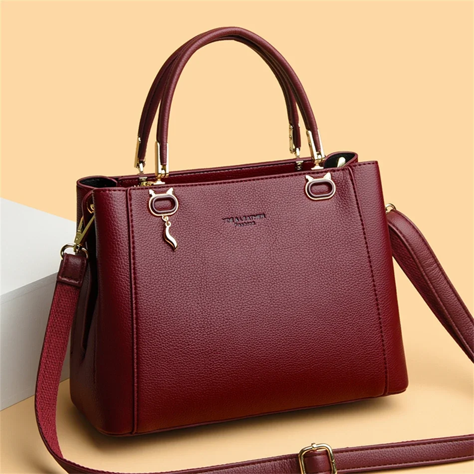 Fashion Ladies Large Capacity Handbags High Quality Leather Shoulder Bags Designer New Elegant Women Top Handle Tote Bag Female