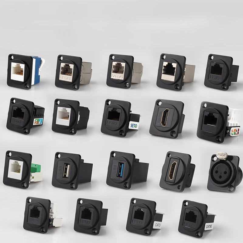 Type D HDMI/CAT. 5 / CAT. 6 / CAT. 7 / CAT. 8 / USB network module