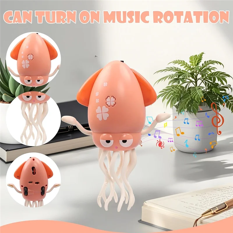 A04F-LED Show de luz e música mágica dança polvo elétrico rastejando barriga tempo lula usb recarregável