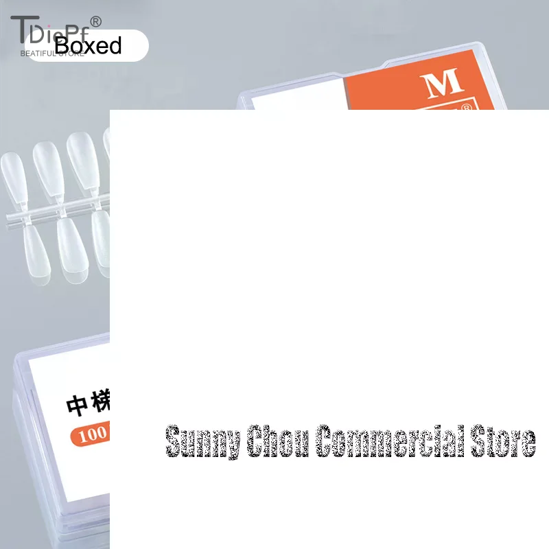 100 Pz/scatola Unghie Finte Nessuna Lucidatura Nessuna Traccia Sottile Demal Stampa Sulle Punte Del Chiodo Per Estensione Casa FAI DA TE Unghie Finte punte