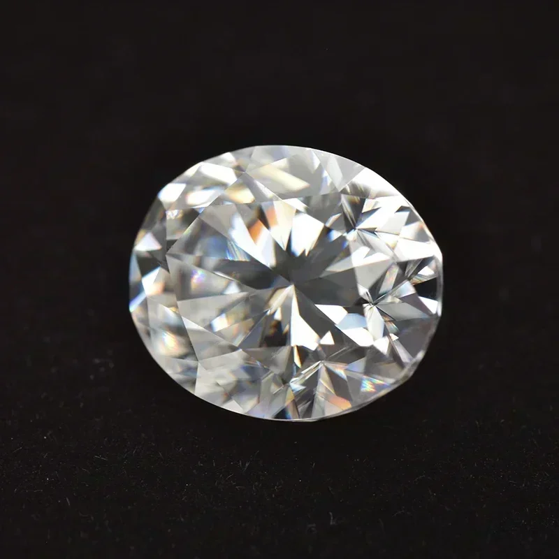 Pedra moissanite cor d corte oval vvs1 com certificado gra para contas de amuletos de pedras preciosas materiais avançados de fabricação de joias